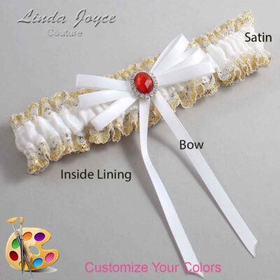 Couture Garters / Custom Wedding Garter / Customizable Wedding Garters / Personalized Wedding Garters / Elissa #04-B11-M26 / Wedding Garters / Bridal Garter / Prom Garter / Linda Joyce Couture