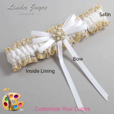Couture Garters / Custom Wedding Garter / Customizable Wedding Garters / Personalized Wedding Garters / Ellie #04-B11-M27 / Wedding Garters / Bridal Garter / Prom Garter / Linda Joyce Couture