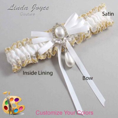 Couture Garters / Custom Wedding Garter / Customizable Wedding Garters / Personalized Wedding Garters / Felicia #04-B11-M32 / Wedding Garters / Bridal Garter / Prom Garter / Linda Joyce Couture