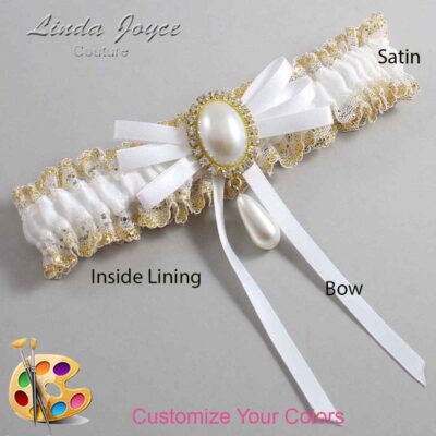 Couture Garters / Custom Wedding Garter / Customizable Wedding Garters / Personalized Wedding Garters / Florence #04-B11-M34 / Wedding Garters / Bridal Garter / Prom Garter / Linda Joyce Couture
