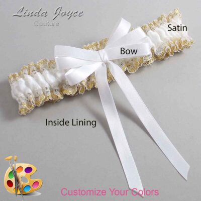 Couture Garters / Custom Wedding Garter / Customizable Wedding Garters / Personalized Wedding Garters / Sabina #04-B12-00 / Wedding Garters / Bridal Garter / Prom Garter / Linda Joyce Couture
