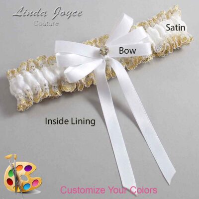 Couture Garters / Custom Wedding Garter / Customizable Wedding Garters / Personalized Wedding Garters / Venessa #04-B12-M03 / Wedding Garters / Bridal Garter / Prom Garter / Linda Joyce Couture