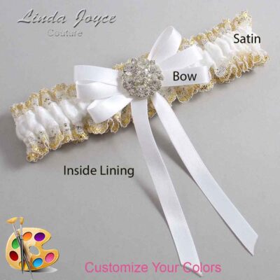 Couture Garters / Custom Wedding Garter / Customizable Wedding Garters / Personalized Wedding Garters / Ashton #04-B12-M11 / Wedding Garters / Bridal Garter / Prom Garter / Linda Joyce Couture