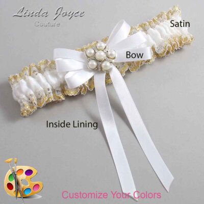 Couture Garters / Custom Wedding Garter / Customizable Wedding Garters / Personalized Wedding Garters / Carmilla #04-B12-M13 / Wedding Garters / Bridal Garter / Prom Garter / Linda Joyce Couture