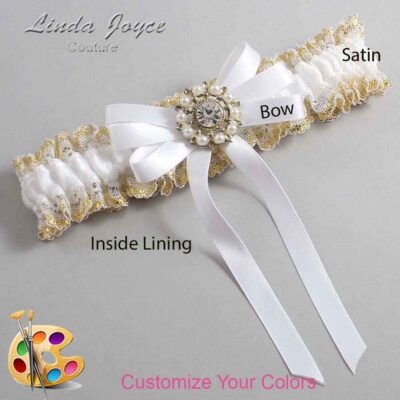 Couture Garters / Custom Wedding Garter / Customizable Wedding Garters / Personalized Wedding Garters / Robin #04-B12-M14 / Wedding Garters / Bridal Garter / Prom Garter / Linda Joyce Couture