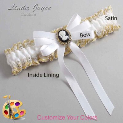 Couture Garters / Custom Wedding Garter / Customizable Wedding Garters / Personalized Wedding Garters / Sally #04-B12-M15 / Wedding Garters / Bridal Garter / Prom Garter / Linda Joyce Couture