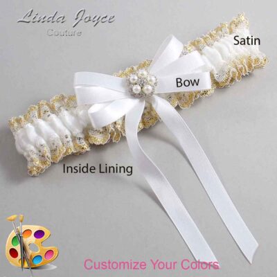 Couture Garters / Custom Wedding Garter / Customizable Wedding Garters / Personalized Wedding Garters / Candice #04-B12-M20 / Wedding Garters / Bridal Garter / Prom Garter / Linda Joyce Couture