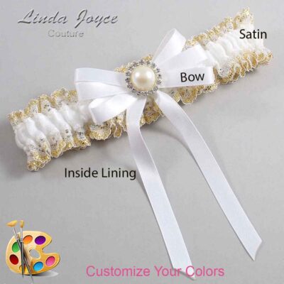 Couture Garters / Custom Wedding Garter / Customizable Wedding Garters / Personalized Wedding Garters / Carol #04-B12-M22 / Wedding Garters / Bridal Garter / Prom Garter / Linda Joyce Couture