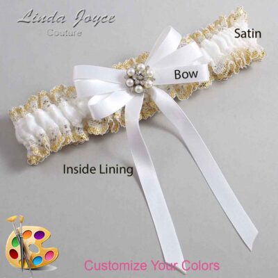 Couture Garters / Custom Wedding Garter / Customizable Wedding Garters / Personalized Wedding Garters / Thelma #04-B12-M23 / Wedding Garters / Bridal Garter / Prom Garter / Linda Joyce Couture