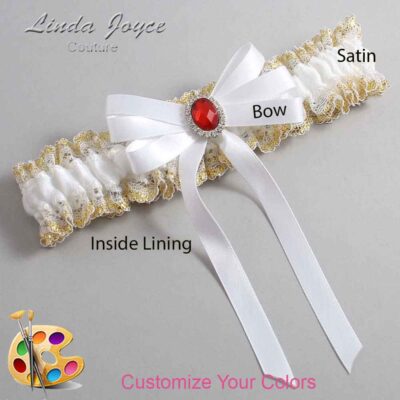 Couture Garters / Custom Wedding Garter / Customizable Wedding Garters / Personalized Wedding Garters / Roxanne #04-B12-M26 / Wedding Garters / Bridal Garter / Prom Garter / Linda Joyce Couture