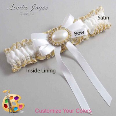 Couture Garters / Custom Wedding Garter / Customizable Wedding Garters / Personalized Wedding Garters / Velma #04-B12-M28 / Wedding Garters / Bridal Garter / Prom Garter / Linda Joyce Couture
