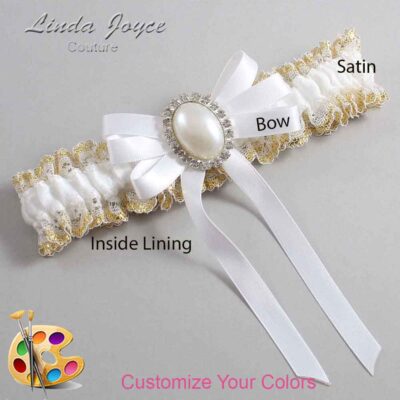 Couture Garters / Custom Wedding Garter / Customizable Wedding Garters / Personalized Wedding Garters / Zoe #04-B12-M31 / Wedding Garters / Bridal Garter / Prom Garter / Linda Joyce Couture