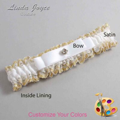 Couture Garters / Custom Wedding Garter / Customizable Wedding Garters / Personalized Wedding Garters / Lana #04-B20-M03 / Wedding Garters / Bridal Garter / Prom Garter / Linda Joyce Couture