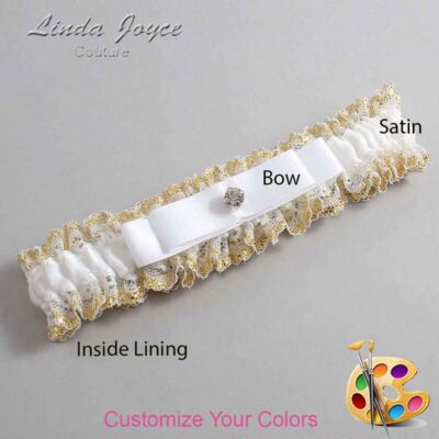 Couture Garters / Custom Wedding Garter / Customizable Wedding Garters / Personalized Wedding Garters / Lana #04-B20-M04 / Wedding Garters / Bridal Garter / Prom Garter / Linda Joyce Couture