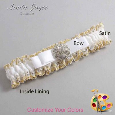 Couture Garters / Custom Wedding Garter / Customizable Wedding Garters / Personalized Wedding Garters / Alexis #04-B20-M11 / Wedding Garters / Bridal Garter / Prom Garter / Linda Joyce Couture