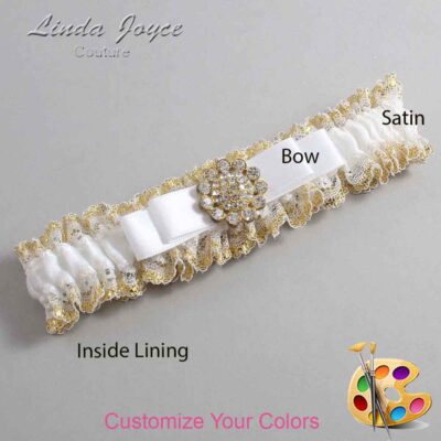 Couture Garters / Custom Wedding Garter / Customizable Wedding Garters / Personalized Wedding Garters / Bella #04-B20-M12 / Wedding Garters / Bridal Garter / Prom Garter / Linda Joyce Couture