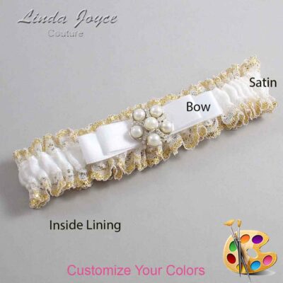Couture Garters / Custom Wedding Garter / Customizable Wedding Garters / Personalized Wedding Garters / Haley #04-B20-M13 / Wedding Garters / Bridal Garter / Prom Garter / Linda Joyce Couture