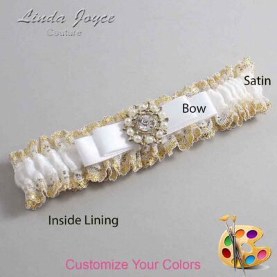 Couture Garters / Custom Wedding Garter / Customizable Wedding Garters / Personalized Wedding Garters / Kelsea #04-B20-M14 / Wedding Garters / Bridal Garter / Prom Garter / Linda Joyce Couture
