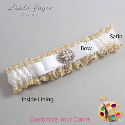 Couture Garters / Custom Wedding Garter / Customizable Wedding Garters / Personalized Wedding Garters / Lily #04-B20-M16 / Wedding Garters / Bridal Garter / Prom Garter / Linda Joyce Couture