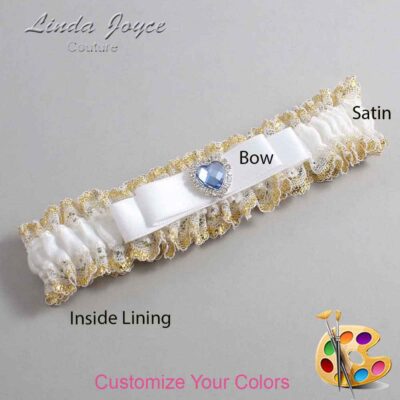 Couture Garters / Custom Wedding Garter / Customizable Wedding Garters / Personalized Wedding Garters / Louann #04-B20-M25 / Wedding Garters / Bridal Garter / Prom Garter / Linda Joyce Couture
