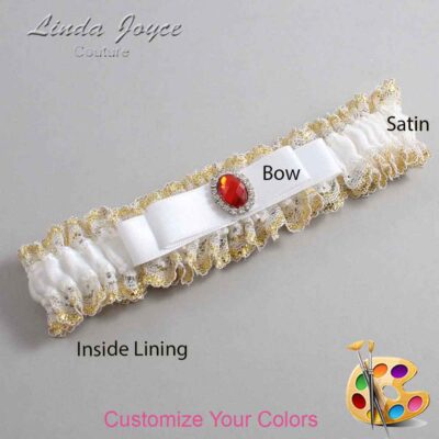 Couture Garters / Custom Wedding Garter / Customizable Wedding Garters / Personalized Wedding Garters / Nadine #04-B20-M26 / Wedding Garters / Bridal Garter / Prom Garter / Linda Joyce Couture