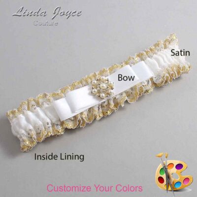 Couture Garters / Custom Wedding Garter / Customizable Wedding Garters / Personalized Wedding Garters / Becky #04-B20-M27 / Wedding Garters / Bridal Garter / Prom Garter / Linda Joyce Couture