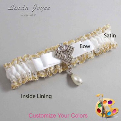 Couture Garters / Custom Wedding Garter / Customizable Wedding Garters / Personalized Wedding Garters / Miranda #04-B20-M33 / Wedding Garters / Bridal Garter / Prom Garter / Linda Joyce Couture