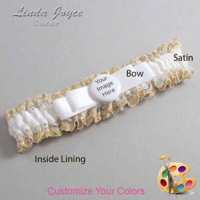 Couture Garters / Custom Wedding Garter / Customizable Wedding Garters / Personalized Wedding Garters / Custom Button #04-B20-M44 / Wedding Garters / Bridal Garter / Prom Garter / Linda Joyce Couture