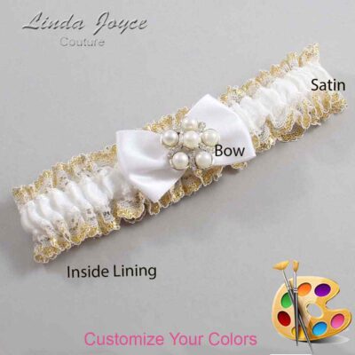 Couture Garters / Custom Wedding Garter / Customizable Wedding Garters / Personalized Wedding Garters / Deanna #04-B21-M13 / Wedding Garters / Bridal Garter / Prom Garter / Linda Joyce Couture