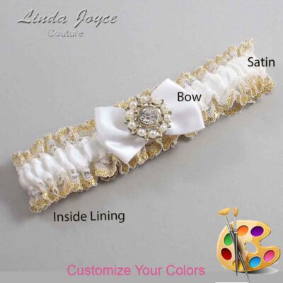 Couture Garters / Custom Wedding Garter / Customizable Wedding Garters / Personalized Wedding Garters / Beth #04-B21-M14 / Wedding Garters / Bridal Garter / Prom Garter / Linda Joyce Couture