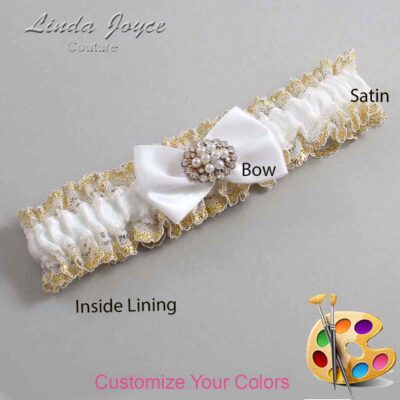 Couture Garters / Custom Wedding Garter / Customizable Wedding Garters / Personalized Wedding Garters / Annika #04-B21-M16 / Wedding Garters / Bridal Garter / Prom Garter / Linda Joyce Couture