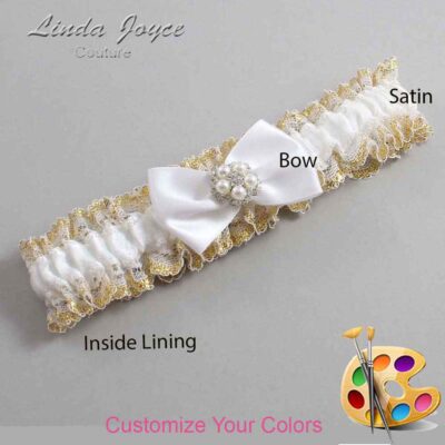 Couture Garters / Custom Wedding Garter / Customizable Wedding Garters / Personalized Wedding Garters / Britney #04-B21-M20 / Wedding Garters / Bridal Garter / Prom Garter / Linda Joyce Couture