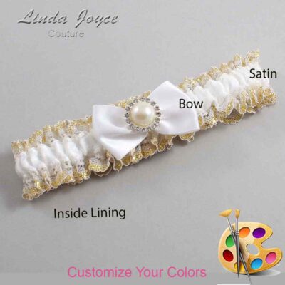 Couture Garters / Custom Wedding Garter / Customizable Wedding Garters / Personalized Wedding Garters / Carlene #04-B21-M22 / Wedding Garters / Bridal Garter / Prom Garter / Linda Joyce Couture