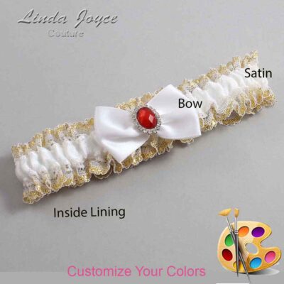 Couture Garters / Custom Wedding Garter / Customizable Wedding Garters / Personalized Wedding Garters / Lesley #04-B21-M26 / Wedding Garters / Bridal Garter / Prom Garter / Linda Joyce Couture