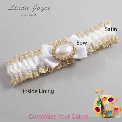 Couture Garters / Custom Wedding Garter / Customizable Wedding Garters / Personalized Wedding Garters / Bernie #04-B21-M28 / Wedding Garters / Bridal Garter / Prom Garter / Linda Joyce Couture