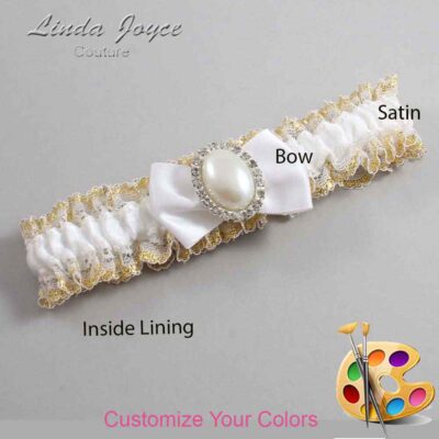 Couture Garters / Custom Wedding Garter / Customizable Wedding Garters / Personalized Wedding Garters / Chelsea #04-B21-M31 / Wedding Garters / Bridal Garter / Prom Garter / Linda Joyce Couture
