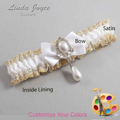 Couture Garters / Custom Wedding Garter / Customizable Wedding Garters / Personalized Wedding Garters / Afton #04-B21-M32 / Wedding Garters / Bridal Garter / Prom Garter / Linda Joyce Couture