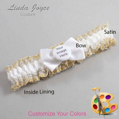 Couture Garters / Custom Wedding Garter / Customizable Wedding Garters / Personalized Wedding Garters / Custom Button #04-B21-M44 / Wedding Garters / Bridal Garter / Prom Garter / Linda Joyce Couture