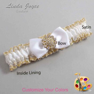 Couture Garters / Custom Wedding Garter / Customizable Wedding Garters / Personalized Wedding Garters / Loretta #04-B31-M12 / Wedding Garters / Bridal Garter / Prom Garter / Linda Joyce Couture