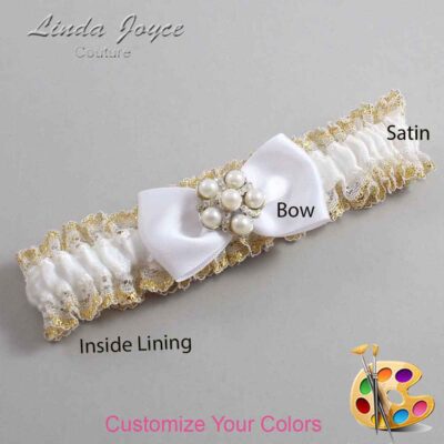 Couture Garters / Custom Wedding Garter / Customizable Wedding Garters / Personalized Wedding Garters / Loriann #04-B31-M13 / Wedding Garters / Bridal Garter / Prom Garter / Linda Joyce Couture