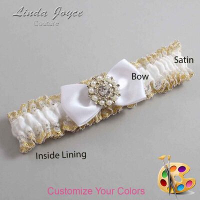 Couture Garters / Custom Wedding Garter / Customizable Wedding Garters / Personalized Wedding Garters / Lollie #04-B31-M14 / Wedding Garters / Bridal Garter / Prom Garter / Linda Joyce Couture