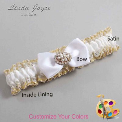 Couture Garters / Custom Wedding Garter / Customizable Wedding Garters / Personalized Wedding Garters / Kathy #04-B31-M16 / Wedding Garters / Bridal Garter / Prom Garter / Linda Joyce Couture