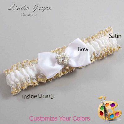 Couture Garters / Custom Wedding Garter / Customizable Wedding Garters / Personalized Wedding Garters / Laureen #04-B31-M20 / Wedding Garters / Bridal Garter / Prom Garter / Linda Joyce Couture