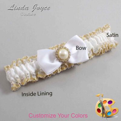 Couture Garters / Custom Wedding Garter / Customizable Wedding Garters / Personalized Wedding Garters / Kendra #04-B31-M21 / Wedding Garters / Bridal Garter / Prom Garter / Linda Joyce Couture