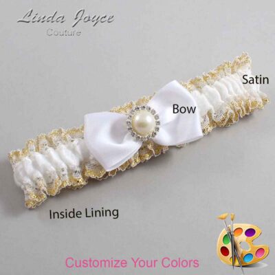 Couture Garters / Custom Wedding Garter / Customizable Wedding Garters / Personalized Wedding Garters / Kendra #04-B31-M22 / Wedding Garters / Bridal Garter / Prom Garter / Linda Joyce Couture