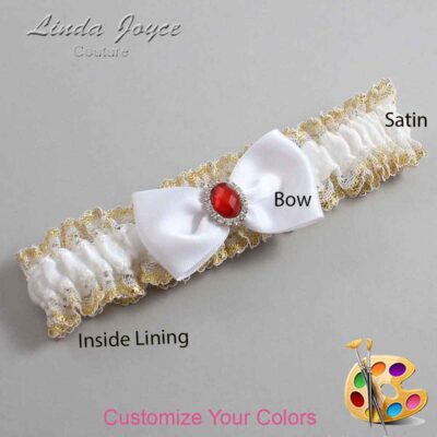 Couture Garters / Custom Wedding Garter / Customizable Wedding Garters / Personalized Wedding Garters / Gayla #04-B31-M26 / Wedding Garters / Bridal Garter / Prom Garter / Linda Joyce Couture