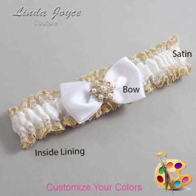 Couture Garters / Custom Wedding Garter / Customizable Wedding Garters / Personalized Wedding Garters / Melissa #04-B31-M27 / Wedding Garters / Bridal Garter / Prom Garter / Linda Joyce Couture