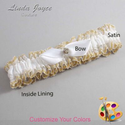 Couture Garters / Custom Wedding Garter / Customizable Wedding Garters / Personalized Wedding Garters / Trudy #04-B41-M03 / Wedding Garters / Bridal Garter / Prom Garter / Linda Joyce Couture