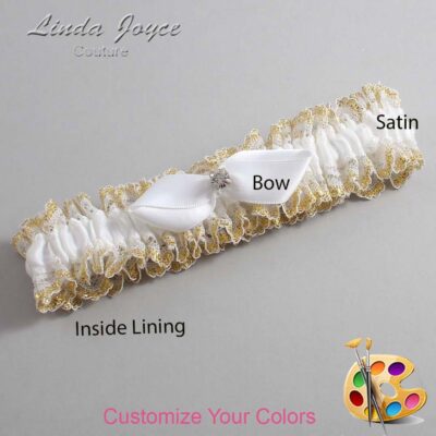 Couture Garters / Custom Wedding Garter / Customizable Wedding Garters / Personalized Wedding Garters / Trudy #04-B41-M04 / Wedding Garters / Bridal Garter / Prom Garter / Linda Joyce Couture