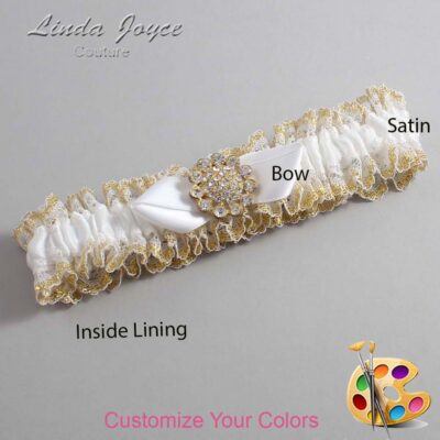 Couture Garters / Custom Wedding Garter / Customizable Wedding Garters / Personalized Wedding Garters / Zelda #04-B41-M12 / Wedding Garters / Bridal Garter / Prom Garter / Linda Joyce Couture